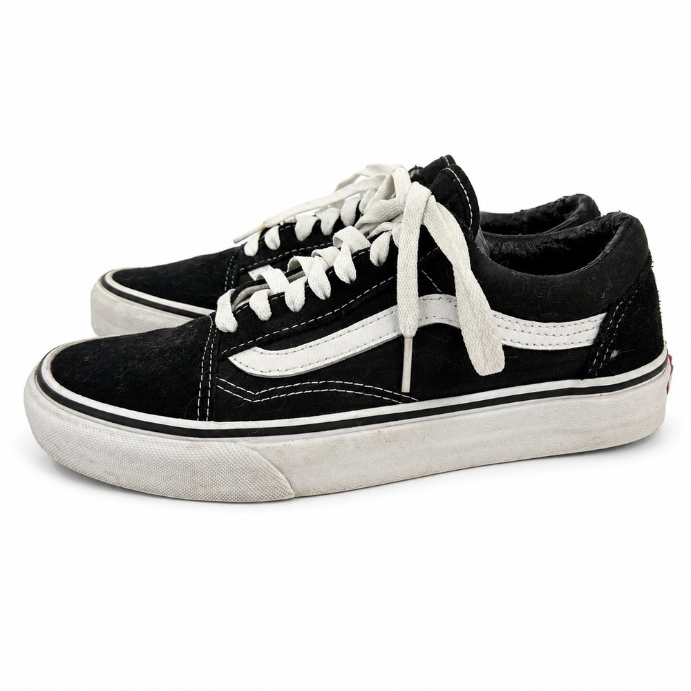 Vans Old Skool Shoes Black White Low Top Skate Sneakers Men's 6.5 Women's 8